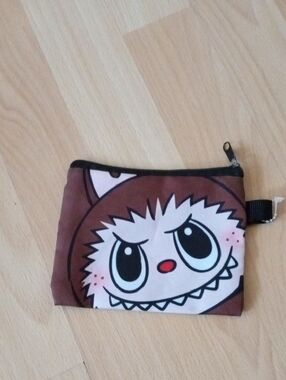💲3⃣▶❤Cute LA LA Bu Cartoon Character Zip Pouch in Brown and White